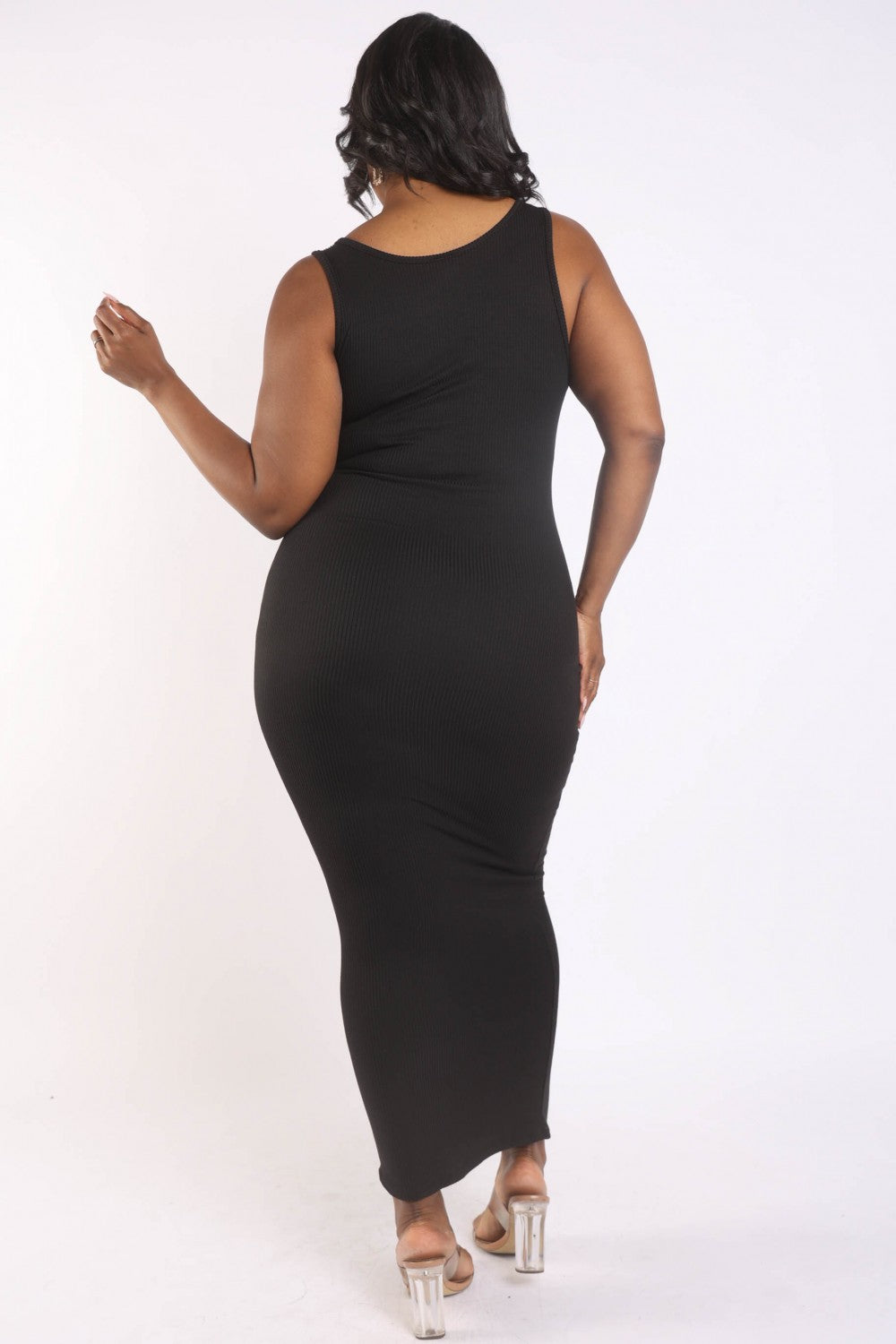 PLUS SIZE Ribbed Tank Maxi Dress