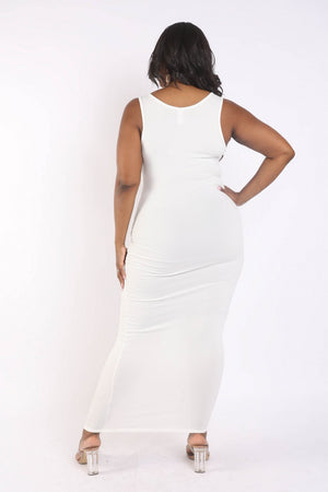 PLUS SIZE Ribbed Tank Maxi Dress